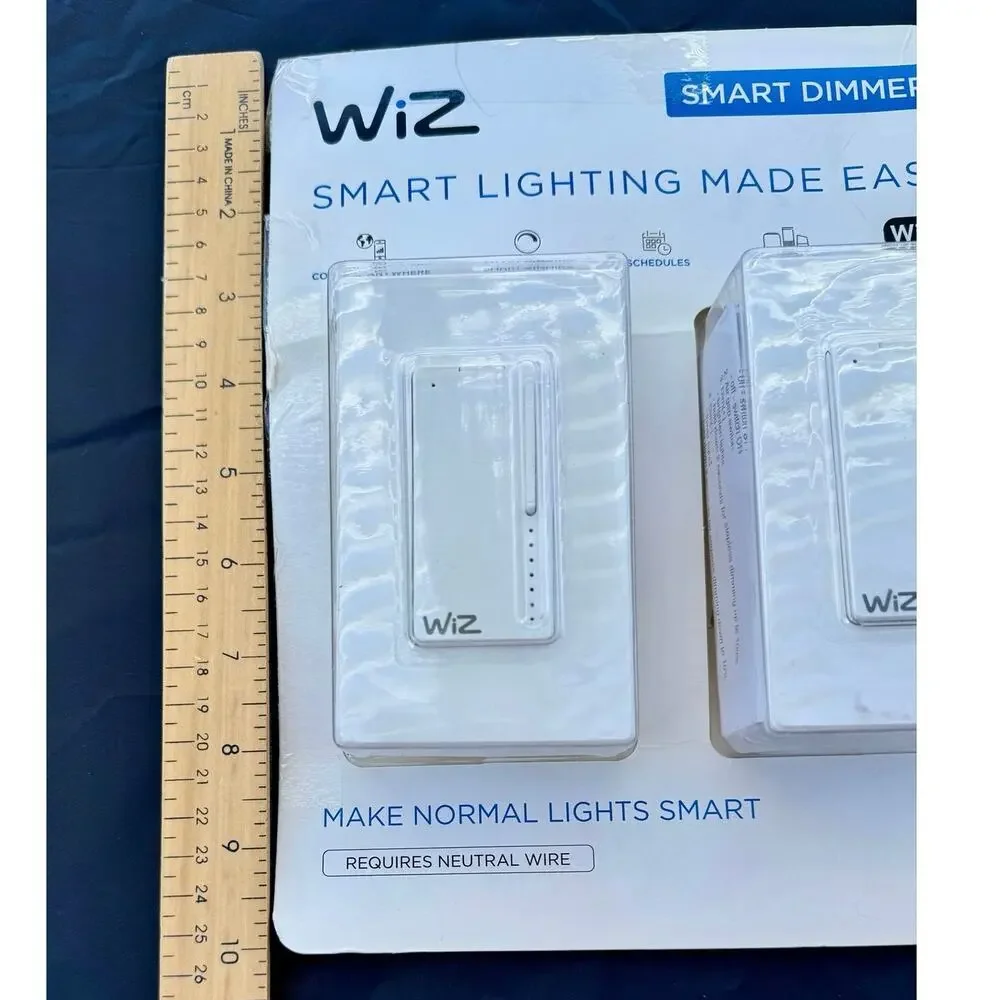 WiZ Smart Dimmer Switch 2-Pack WiFi Alexa Google Assistant Siri Open Box